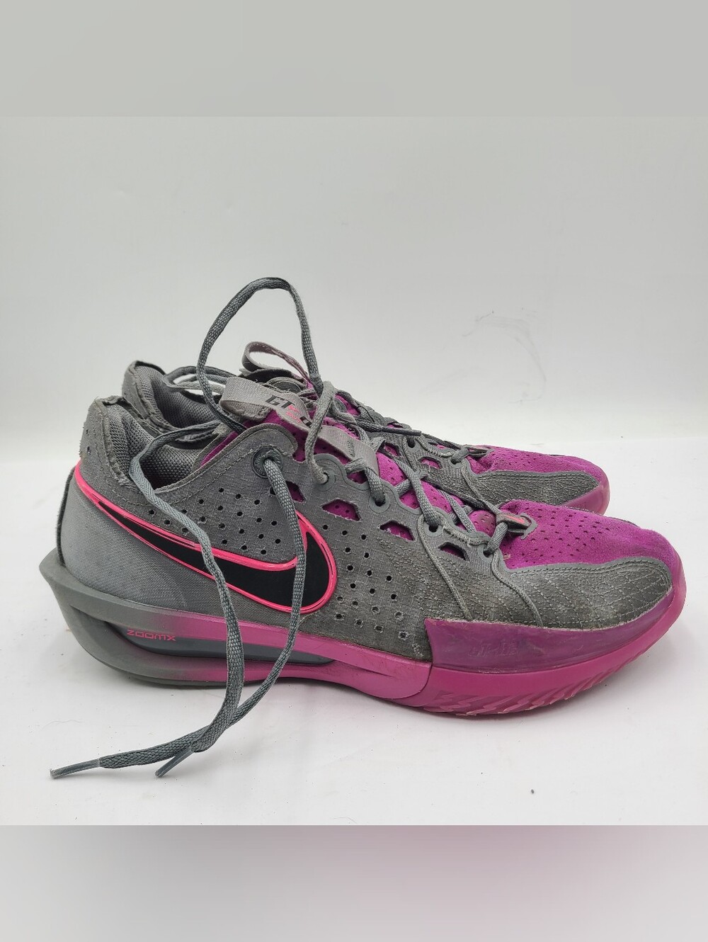 B53 Nike Air Zoom GT Cut 3 Smoke Grey Hot Fuchsia Basketball DV2913-006 Sz 11